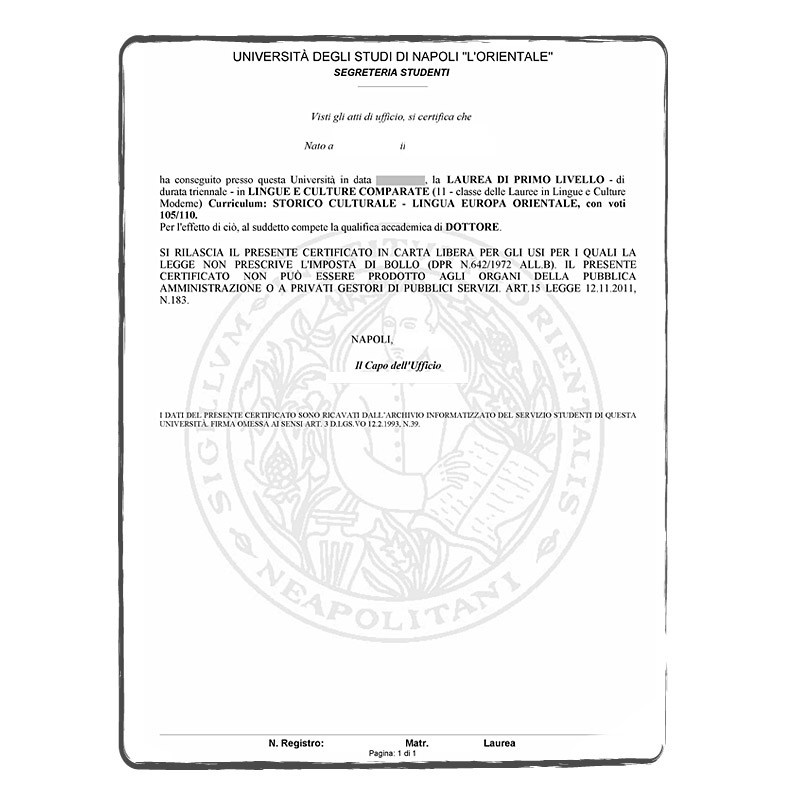 Certified Translation Diploma & University degreeACS