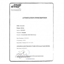 Enrolment Certificate FR French