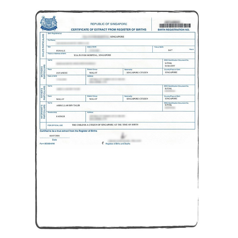 Birth Certificate translation services ACS