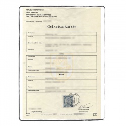 Birth certificate (short)