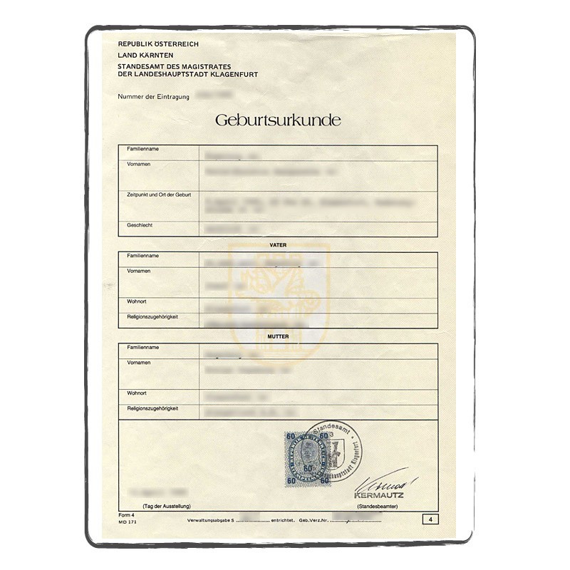 Birth Certificate translation services ACS